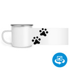 Кружка металлическая белая (круговая запечатка)