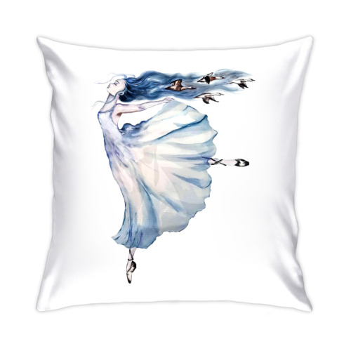 Подушка с принтом Балерина