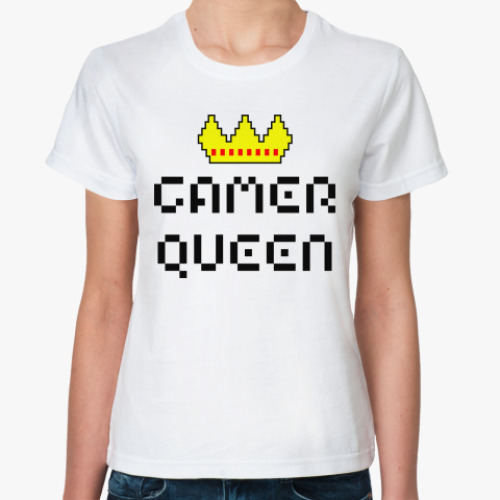 Классическая футболка 'gamer queen'