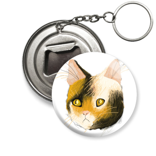Брелок-открывашка с принтом Котик