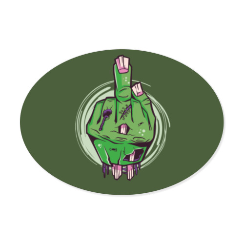 Виниловые наклейки с принтом Средний палец мертвеца