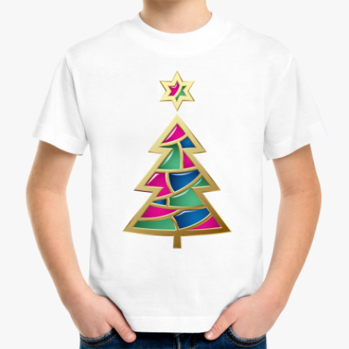 Детская футболка с принтом Елочка