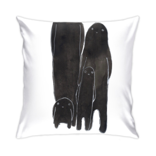 Подушка с принтом Семья призраков