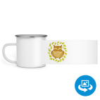 Кружка металлическая белая (круговая запечатка)