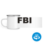 Кружка металлическая белая (круговая запечатка)