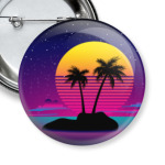 Закат в Майами в стиле ретро