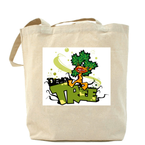 Сумка шоппер с принтом Деревце