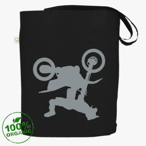 Сумка шоппер с принтом Мотокроссмен