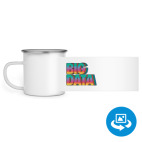 Кружка металлическая белая (круговая запечатка)