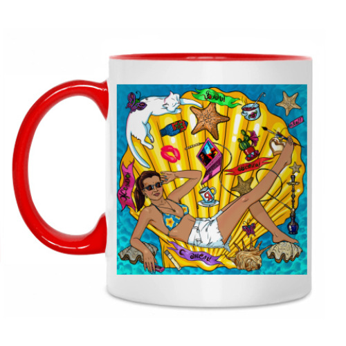 Кружка с принтом Отдых