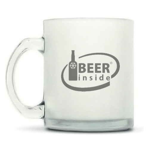 Кружка матовая с принтом BEER INSIDE