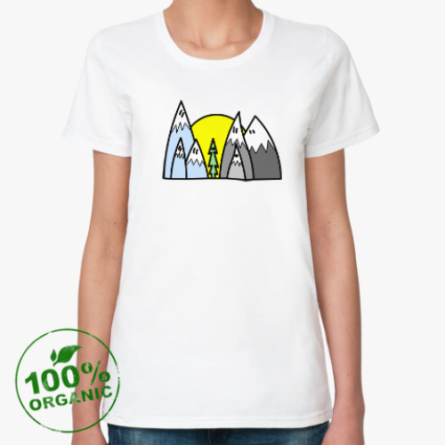 Женская футболка из органик-хлопка Горы