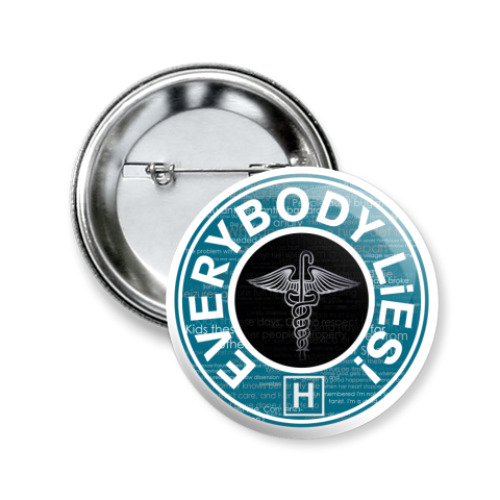 Значок 50мм с принтом lies!