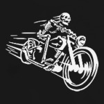 Скелет байкер