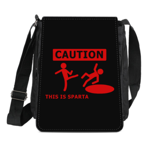 Сумка-планшет с принтом Caution: this is Sparta