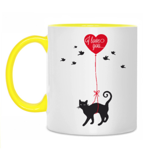 Кружка Кот и сердце