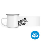 Кружка металлическая белая (круговая запечатка)