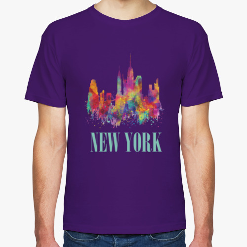 Футболка с принтом NY Нью-Йорк New York