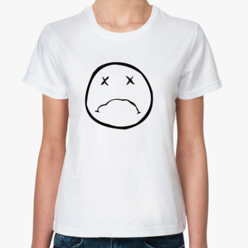 Классическая футболка с принтом Смайлик