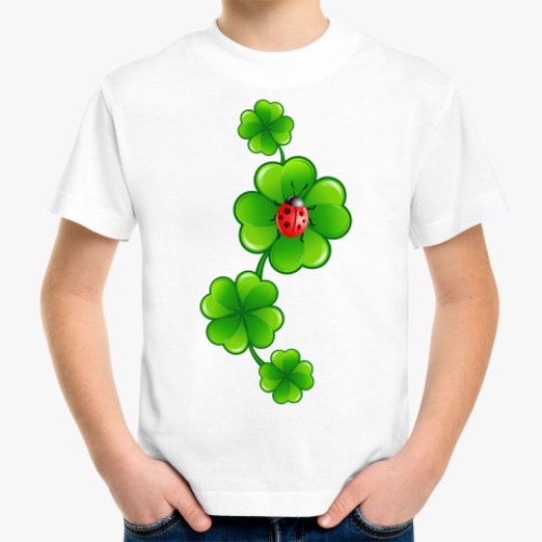 Детская футболка с принтом Божья коровка