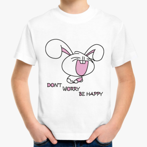 Детская футболка с принтом зайка