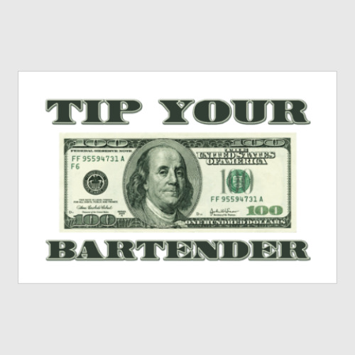 Постер Tip your bartender