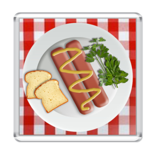 Магнит  Сосиски с горчицей