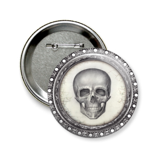 Значок 58мм череп