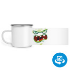 Кружка металлическая белая (круговая запечатка)