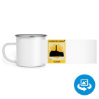 Кружка металлическая белая (круговая запечатка)