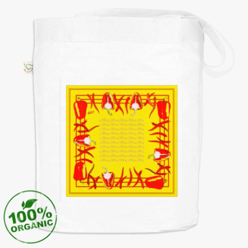 Сумка шоппер с принтом перец и перцы