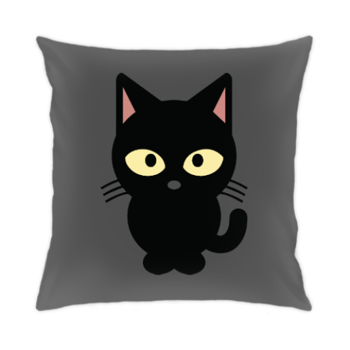 Подушка Черный Котик