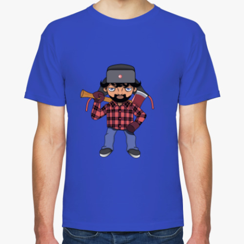 Футболка с принтом Брутальный лесоруб