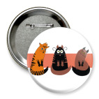 Значок 75 мм Хогвартские коты