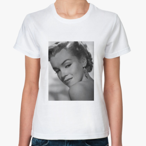 Классическая футболка с принтом мерилин монро
