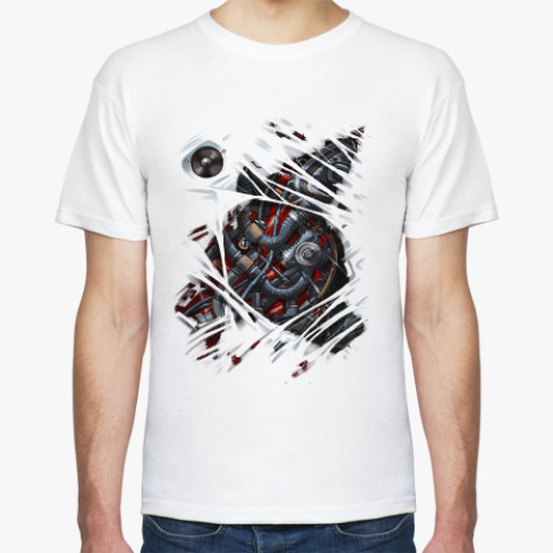 Футболка с принтом Киборг