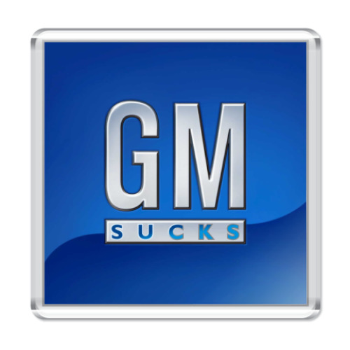 Магнит с принтом  GM sucks