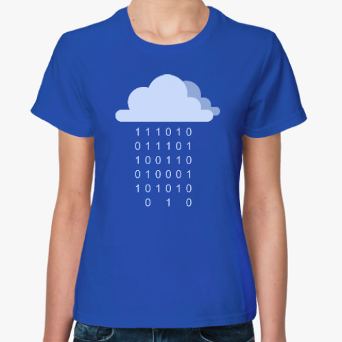 Женская футболка Цифровой дождь