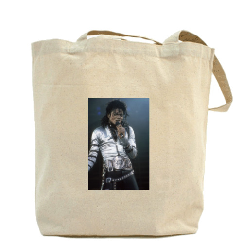 Сумка шоппер с принтом Майкл Джексон