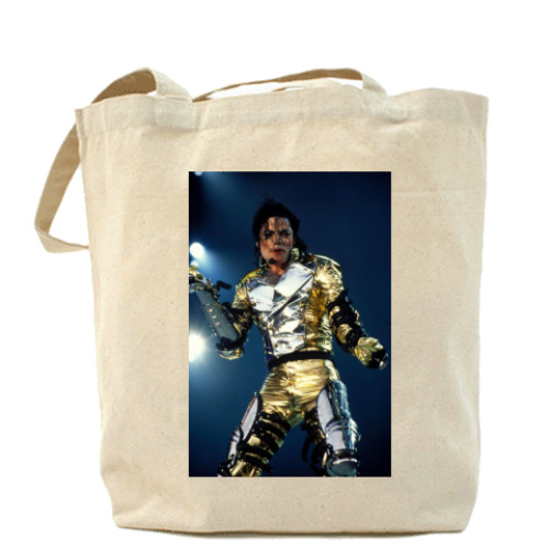 Сумка шоппер с принтом Майкл Джексон