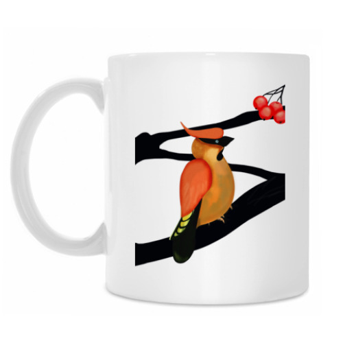 Кружка с принтом 'Свиристель'