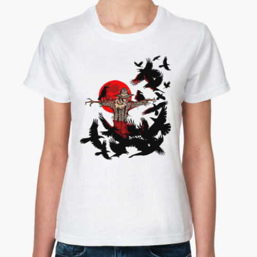 Классическая футболка с принтом Пугало