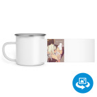 Кружка металлическая белая (круговая запечатка)