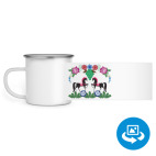 Кружка металлическая белая (круговая запечатка)