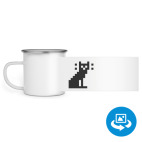 Кружка металлическая белая (круговая запечатка)