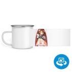 Кружка металлическая белая (круговая запечатка)