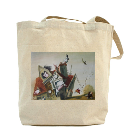 Сумка шоппер с принтом Алиса в Стране чудес