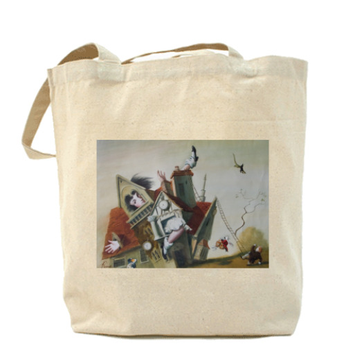 Сумка шоппер с принтом Алиса в Стране чудес