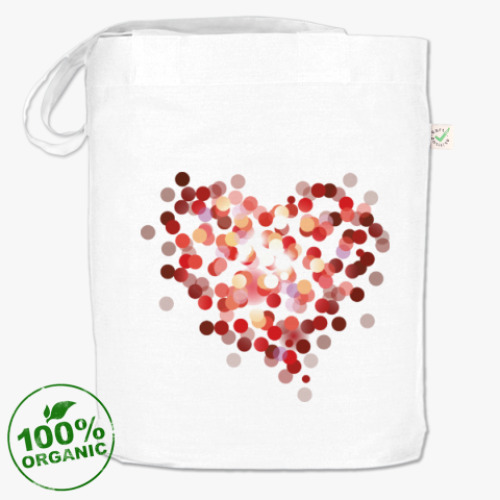 Сумка шоппер с принтом Сердце