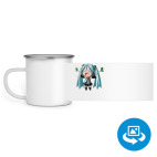 Кружка металлическая белая (круговая запечатка)